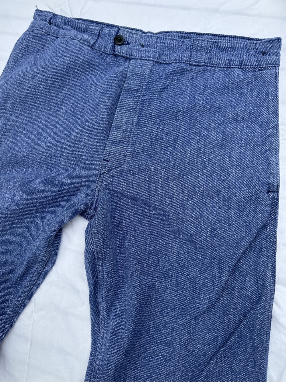 Blue French vintage chore pants